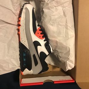 Nike Air Max 90 White/Black - Orange turf